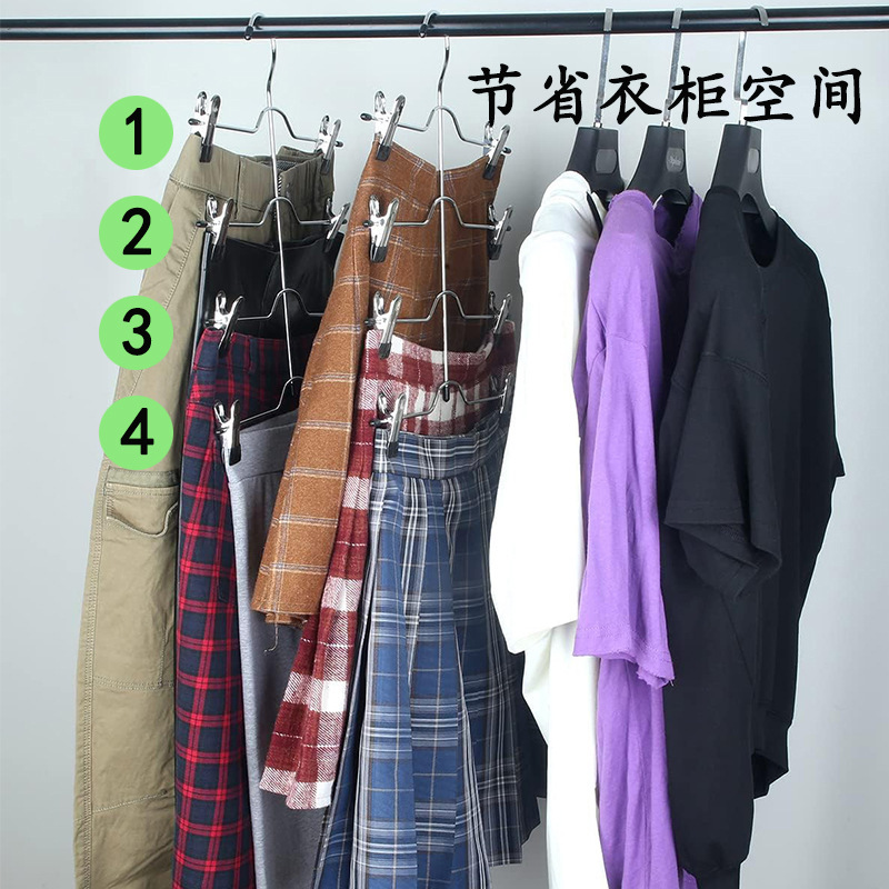 Rack de almacenamiento doméstico metal antideslizante sin marcas multifuncional colgar cinturón de falda tienda de ropa especial percha de almacenamiento al por mayor