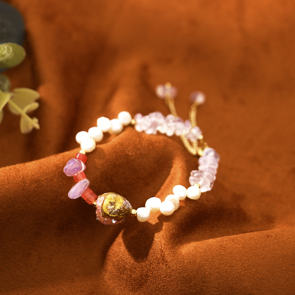 Elegant Sweet Geometric Freshwater Pearl Opal Women's Bracelets Necklace display picture 9