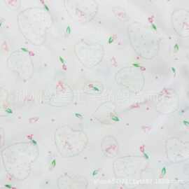 全棉双层纱布婴童数码印花爱心花双层平布水洗女装宝宝家居服布料