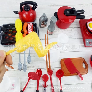 Игровая кухня 36 предметов мини три цвета