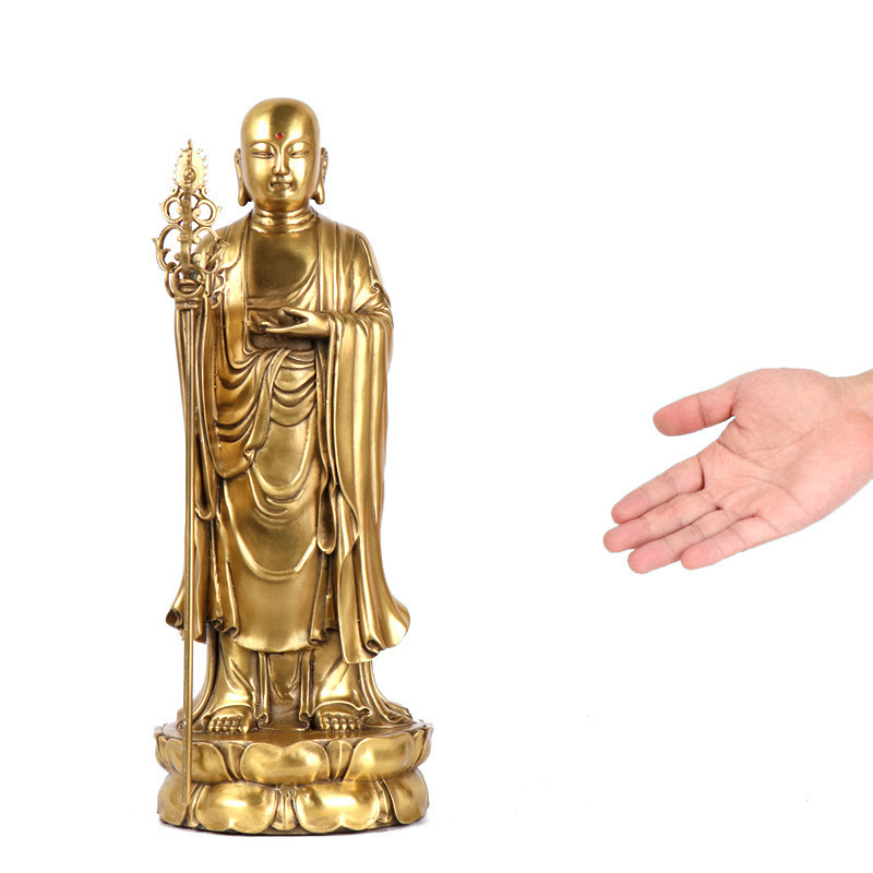 地藏王菩萨铜器批发 铜金属工艺品摆件 站地藏王  厂家批发|undefined