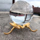 Transparent Crystal Light Ball office desktop decoration jewelry glass beads perforated solid ball crafts wholesale