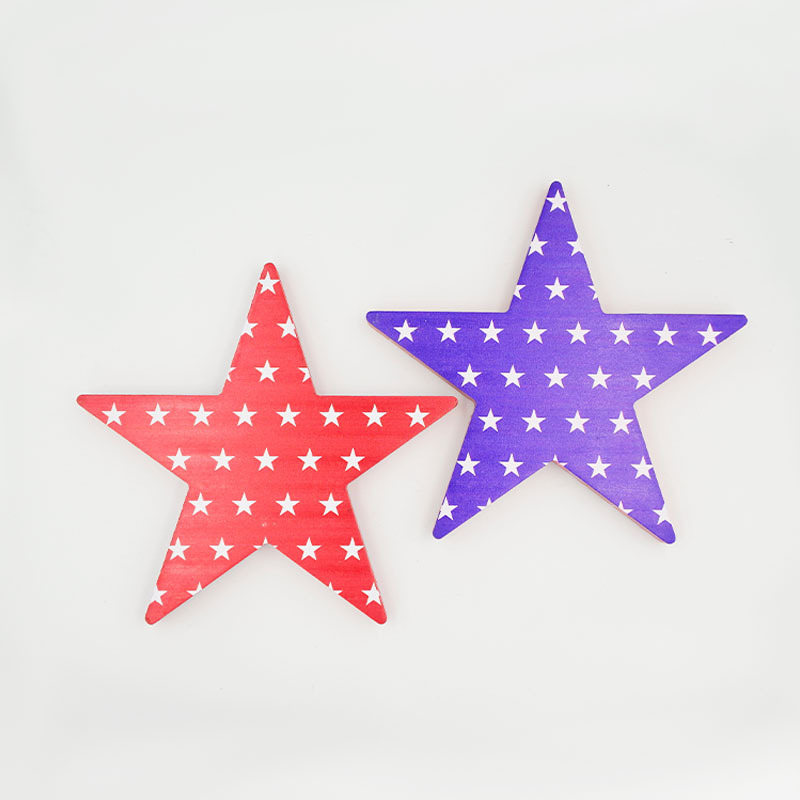 Decoración transfronteriza del día de la independencia de madera, estrellas y rayas, decoración de la fiesta de las estrellas, decoración del ambiente del día nacional de EE. UU.