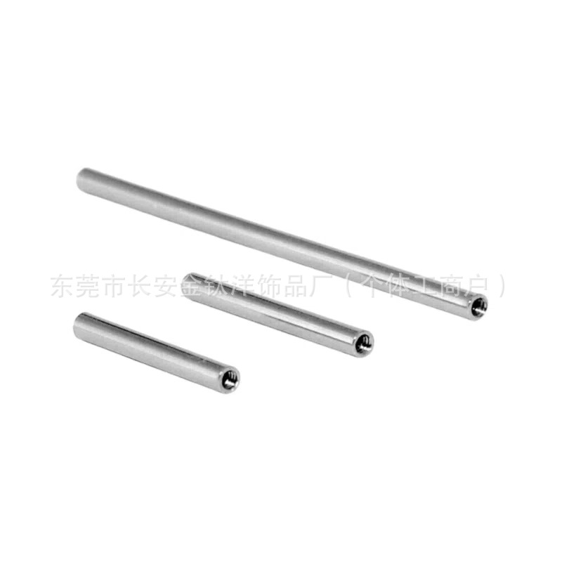 F136 Titanium Internally Threaded Straight Barbell Lip Nail Ear Nail Eyebrow Nail Piercing Accessories G23 Titanium Alloy detail image 7
