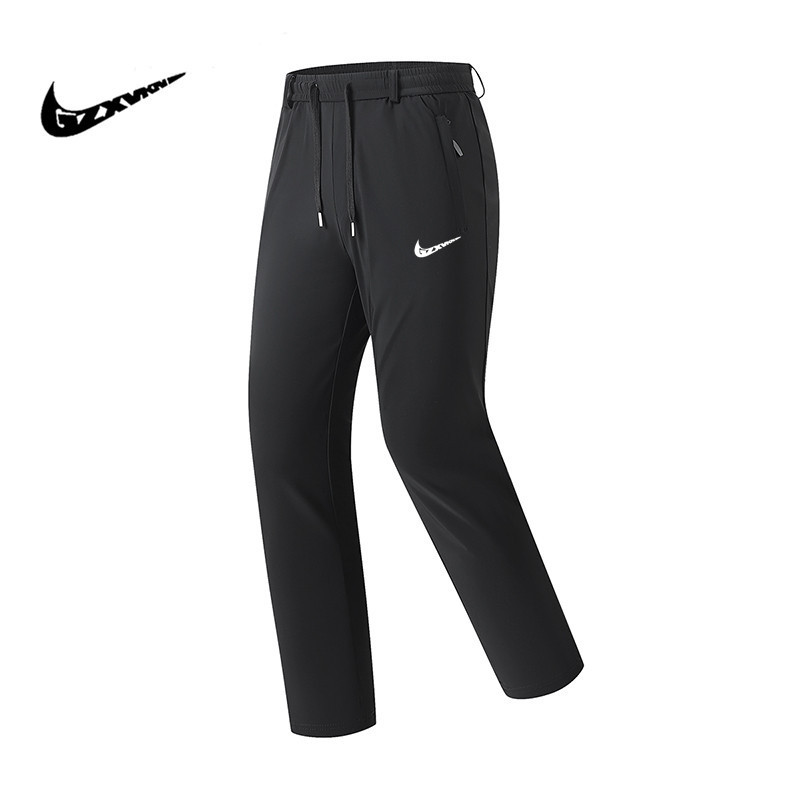 Cross-Border 2026 Ice Silk Casual Pants for Men, Summer Slim Straight Quick-Dry Pants, Outdoor Sports Elastic Sports Pants