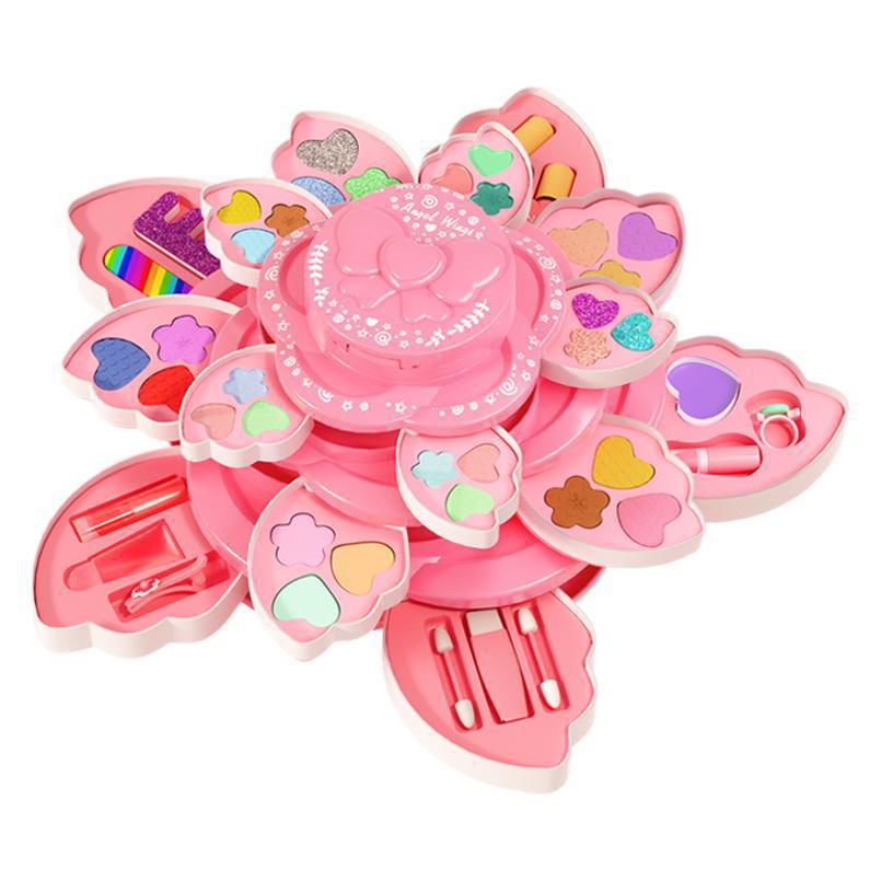 Juguetes de maquillaje para niños juegos giratorios paquetes de maquillaje caja de esmalte de uñas juguetes princesa regalos de cumpleaños