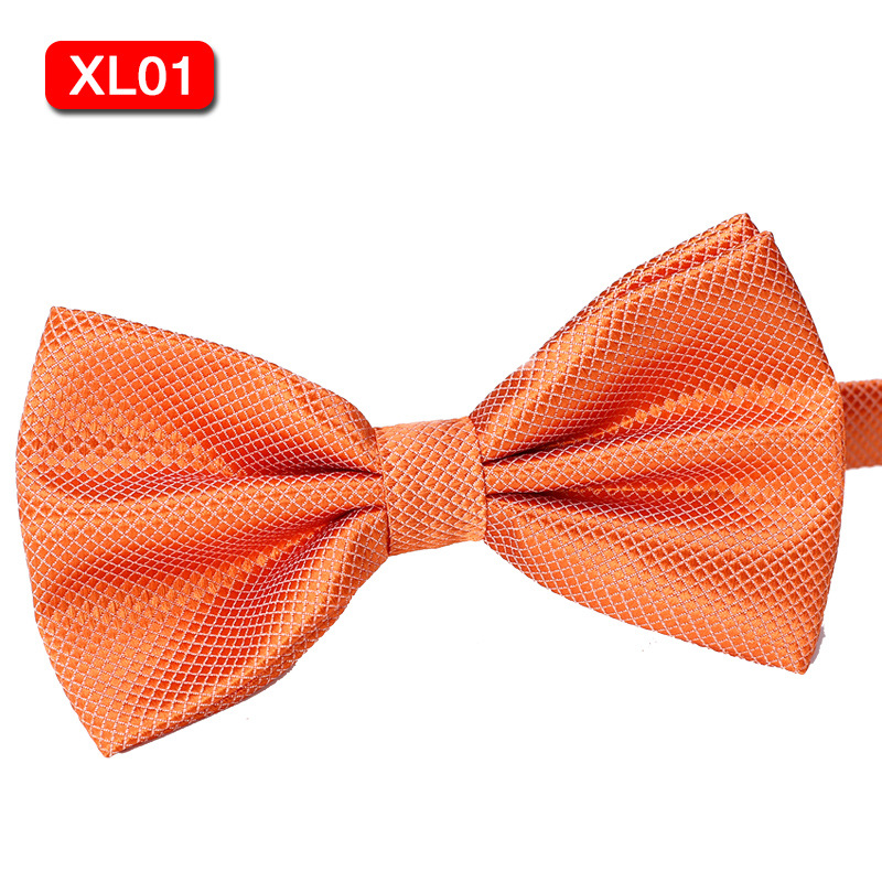 Nuevo color sólido moda simple vestido arco e-commerce fiesta boda color sólido cuadros finos pajarita pañuelo traje