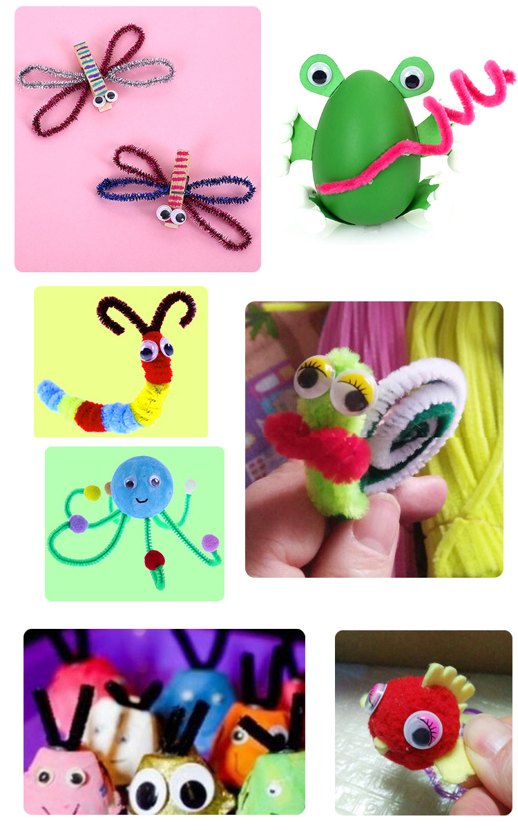 活动眼睛黑白带背胶diy儿童创意玩具塑料动物眼睛配件贴纸批发详情10