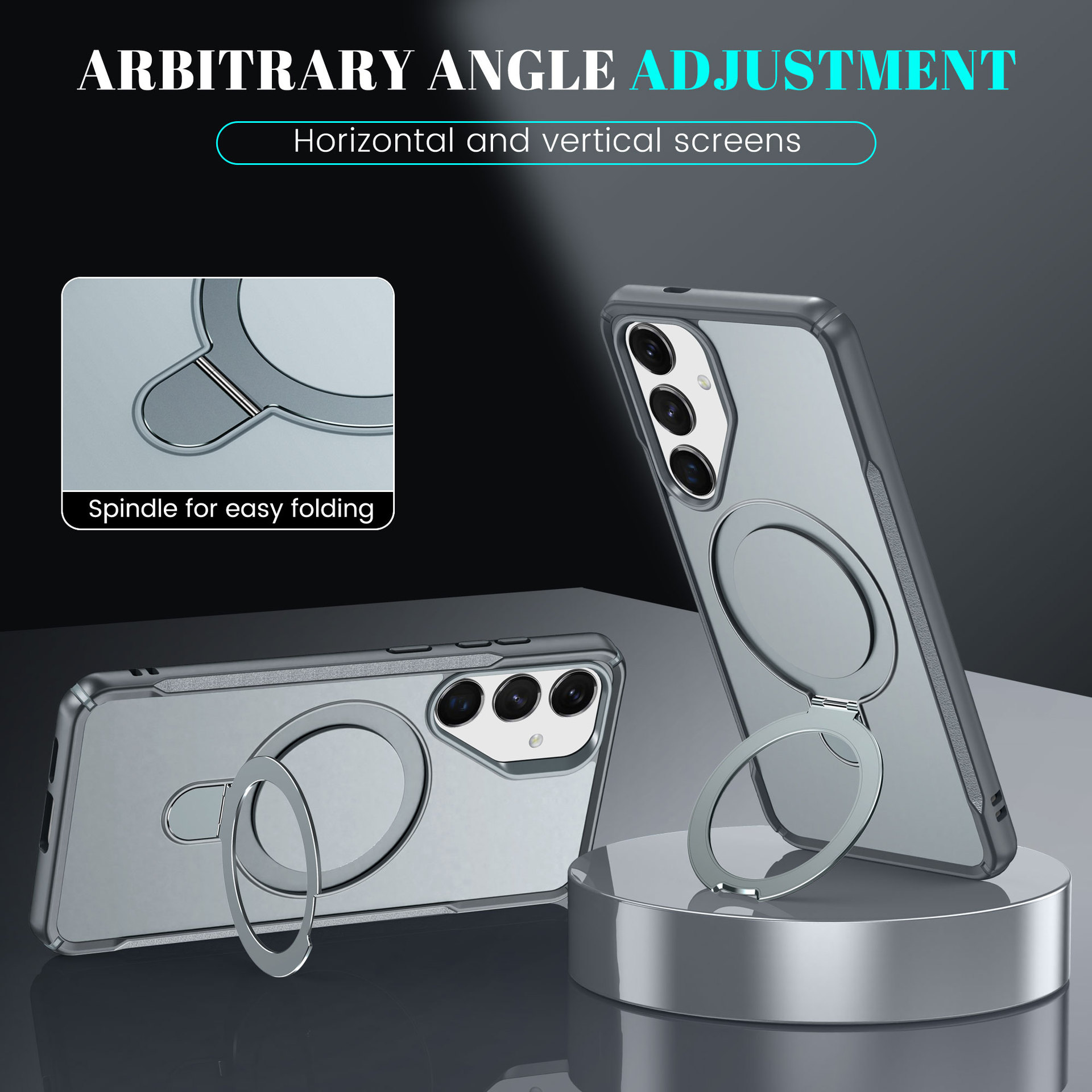 Handyhülle passend für Samsung S25U/S25 Edge/S24, magnetische Halterung mit glatter Oberfläche_voghion.com