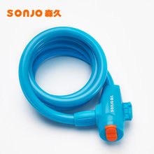 工厂批发新款自行车锁定制圈锁电动车锁密码锁骑行装备盘丝锁定做