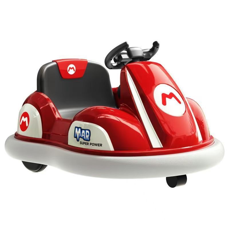 Coche eléctrico para niños, coche de choque, coche de control remoto para bebés, coche de carga de cuatro ruedas, coche de juguetes para niños