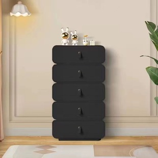Creative New Cream Style Solid Wood Storage Cabinet Simple Whole Pack Four-bucket Chest of Drawers Living Room Bedroom Wall Drawer Cabinet