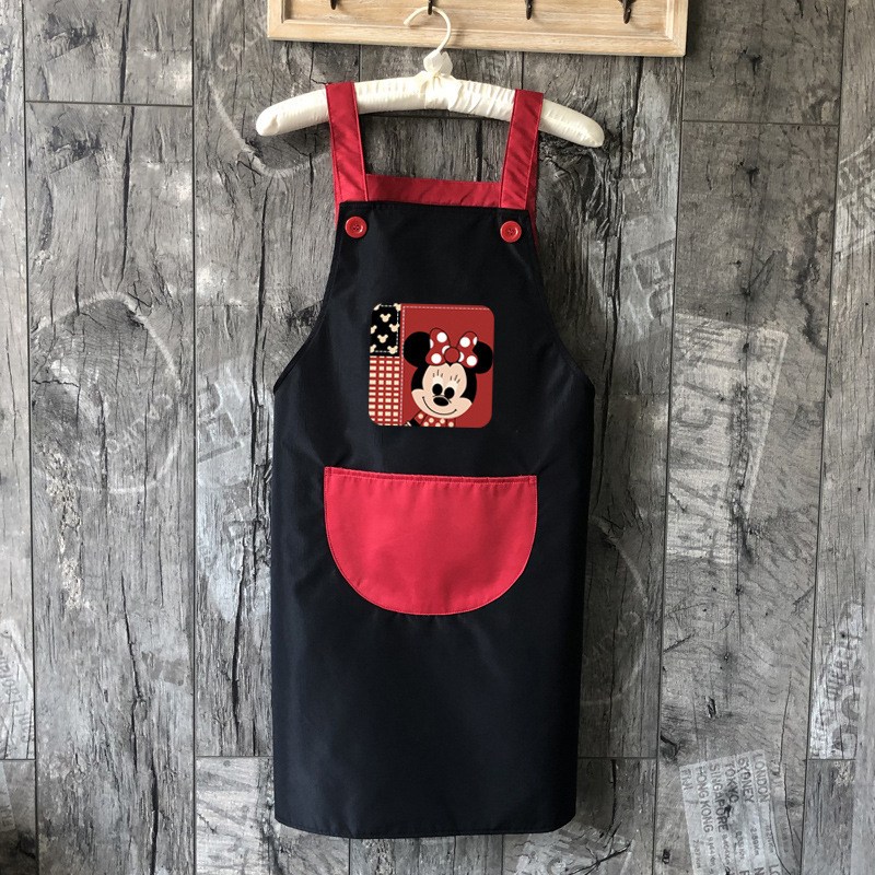 エプロン女性ファッションキッチン家庭用防水防油かわいい料理家事仕事大人男性印字ロゴ|undefined