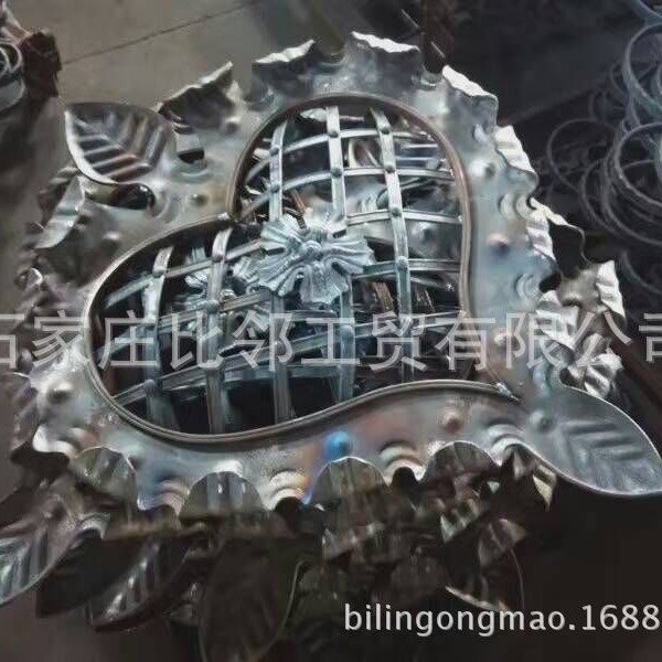 大门围栏栏杆扶手组合花盘锻造铁艺组合花件 冲压件 铸铁配件