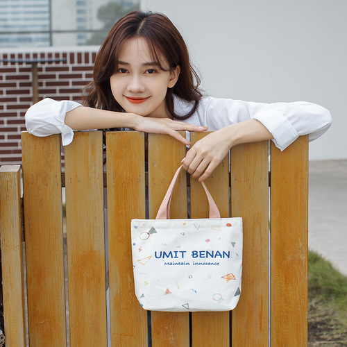 Canvas bag new Korean style handbag cute large capacity storage bag office worker student lunch bag one piece drop shipping