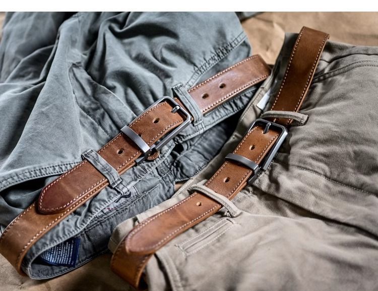 El Yapımı Üst Katman Sığır Derisi Kemer Vintage Bitki İşlemi Saf Sığır Derisi Iğne Toka Erkek İş Pantolonu Antikleştirilmiş Gerçek Deri Pantolon Kemeri