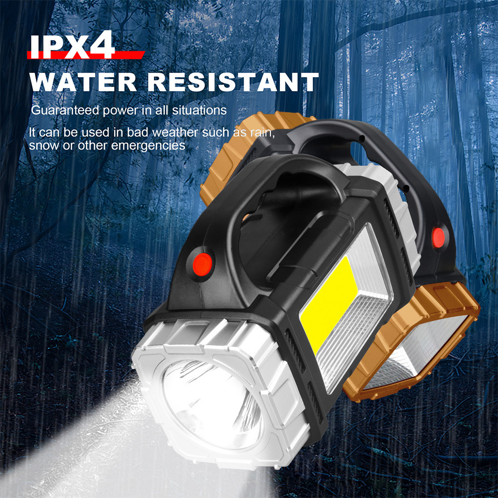 Nueva lámpara portátil multifuncional exterior solar recargable LED lámpara de iluminación de luz portátil