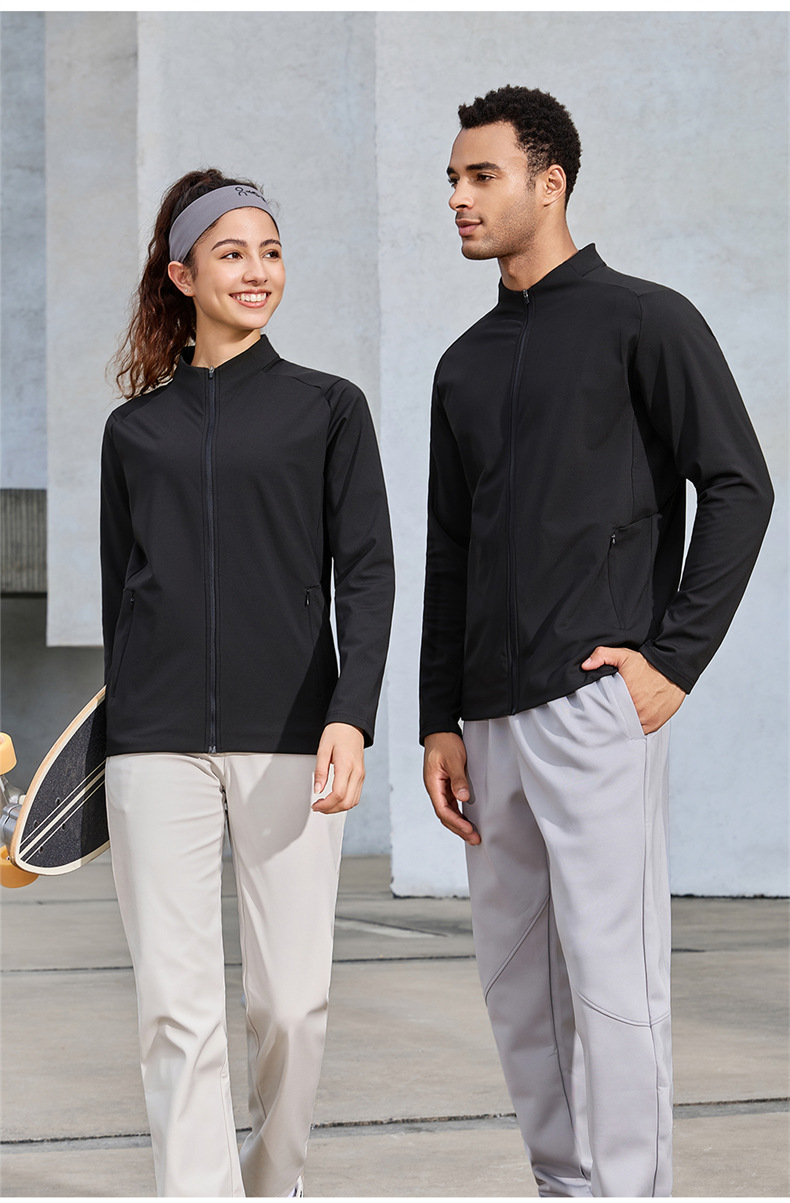 Unisex Zip-Up Training Jacket – Quick-Dry Breathable Workout Top For Outdoor Sports – Lightweight Fall/Winter Activewear In Trendy Colors_voghion.com