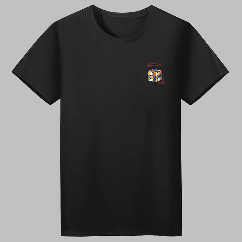 Camiseta de los hombres de verano de moda cómodo suéter estudiante superior estilo coreano slim fit manga corta todo partido simple hombres