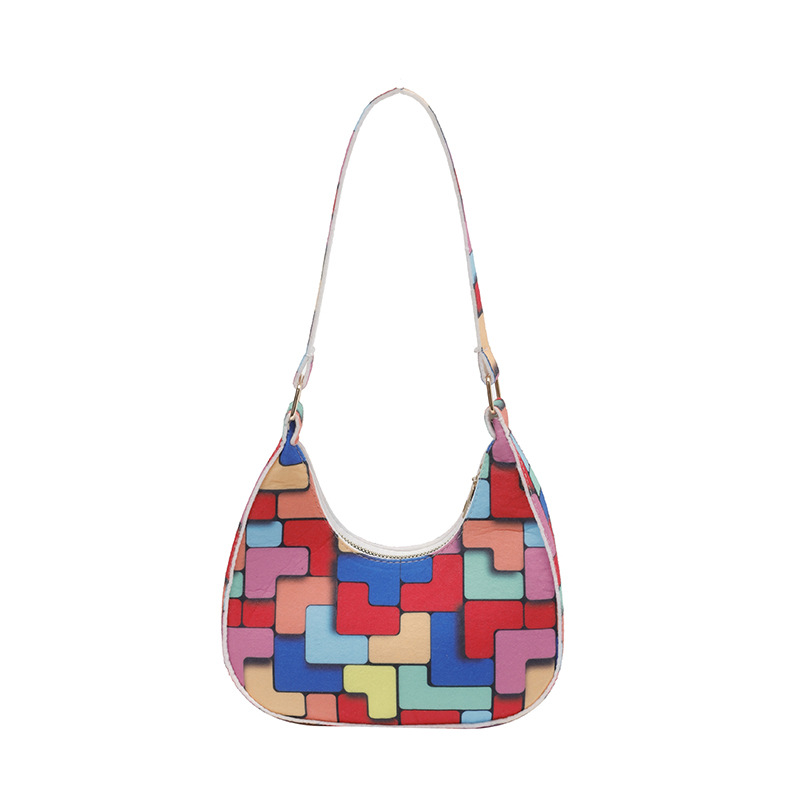 Bolsas transfronterizas para mujeres 2026 nuevo nicho de leopardo bolsas de brazo de moda para mujeres bolsas de hombro de fieltro de color universal