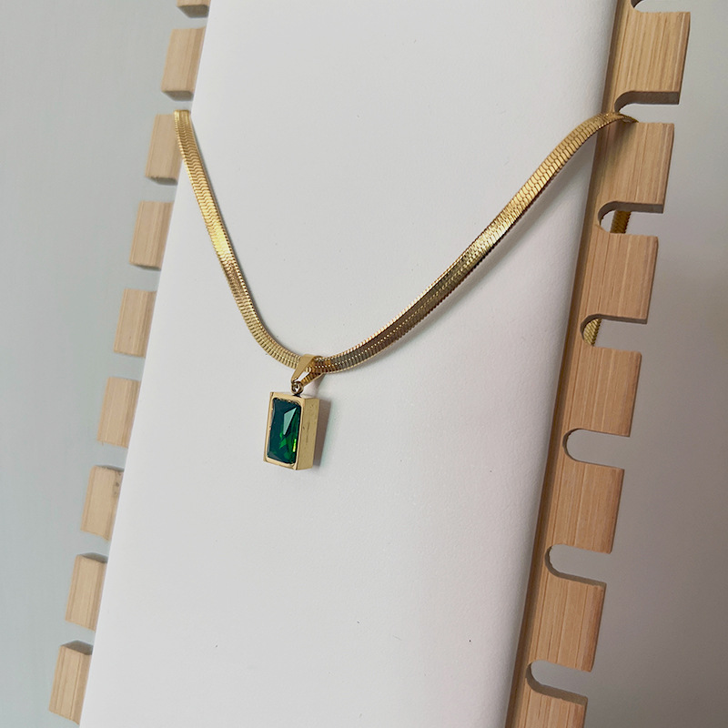 Fashion Geometric Titanium Steel Plating Zircon Choker Colorza_colorza_4