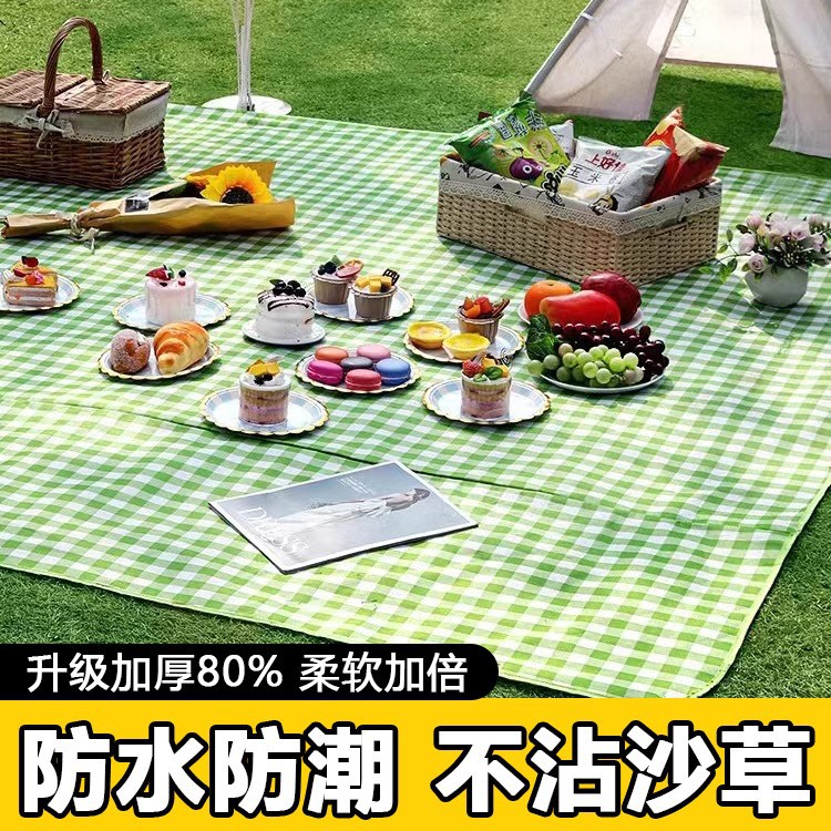 피크닉 매트 야외 휴대용 양면 방수 피크닉 매트 야외 캠핑 방습 매트 텐트 바닥 매트 바람 용품
