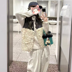 クールハンギングオールドマネージシンプルスタンドカラーツイストセーターファッションカジュアルデザイントップス