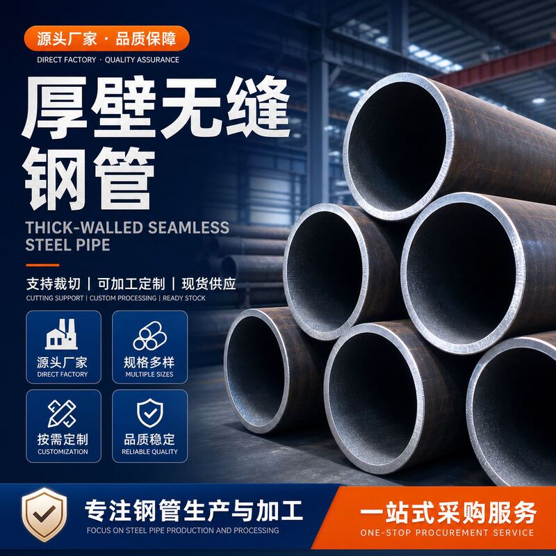 Special Thick-Walled Pipes for Mechanical Processing, 20 and 45 Seamless Steel Pipes, Support Cutting of Various Types of Thick-Walled Seamless Pipes Special Thick-Walled Pipes for Mechanical Processing, 20 and 45 Seamless Steel Pipes, Support Cutting of Various Types of Thick-Walled Seamless Pipes