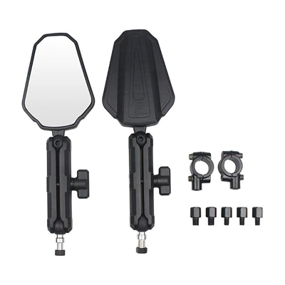 Motorcycle Rearview Mirror Suitable for Saike Long Rx Universal Dl250 Off-Road Adv Motorcycle Folding Modified Reflector (Motorcycle rearview mirror) - 030-adventure-mirror-black