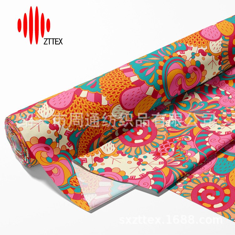 ZTTEX 数码印花 小清新 花型丰富 涤塔夫蛇纹印花里子布