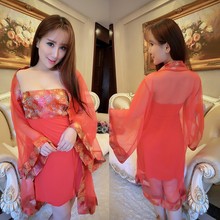 赫美情趣内衣红色新娘装古典和服中国风挂脖肚兜性感制服诱惑