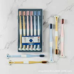 6-piece tongue scraper toothbrush set, multi-functional toothbrush, soft bristles, factory wholesale, toothbrush wholesale
