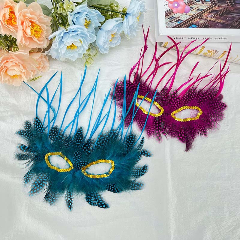 Nueva máscara veneciana pluma de sequela carnaval brasileño desfile accesorios de maquillaje baile máscara de maquillaje