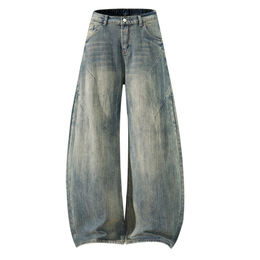 Vintage American Machete Jeans para hombres de verano delgado pantalones de lavado pesado marca de moda de calles fritas pantalones largos de piernas largas image 1