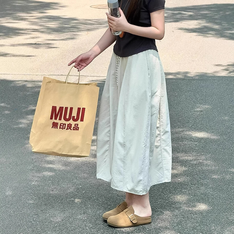 Off-White Pumpkin Skirt for Women, Autumn 2026 New Style, High-Waisted Loose A-Line Umbrella Skirt, Petite Casual Workwear Half Skirt Off-White Pumpkin Skirt for Women, Autumn 2026 New Style, High-Waisted Loose A-Line Umbrella Skirt, Petite Casual Workwear Half Skirt