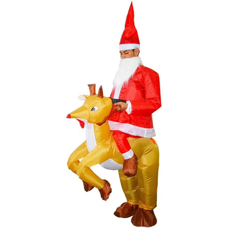 Amazon explosión impresa inflatable T-Rex disfraz Halloween multicolor T-Rex disfraz de fiesta disfraz de muñeca