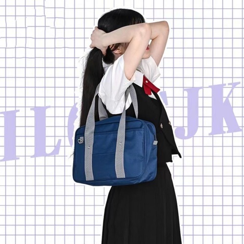 Japanese orthodox basic JK uniform bag college style one-shoulder portable commuter cloth bag school canvas bag student bag