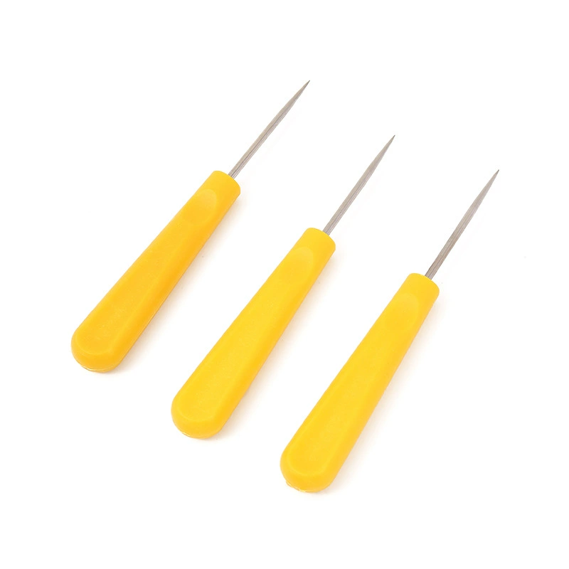Желтая пластиковая ручка шило ручной работы кожаный инструмент для перфорации