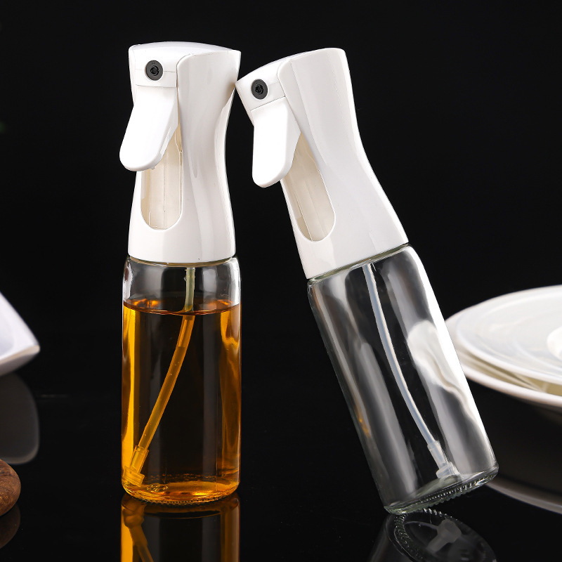 Botella de aceite de vidrio de pulverización, botella de aceite de barbacoa, botella de condimentos transparente, botella de aceite de oliva de cocina, botella de pulverización de aceite, botella de pulverización de aceite