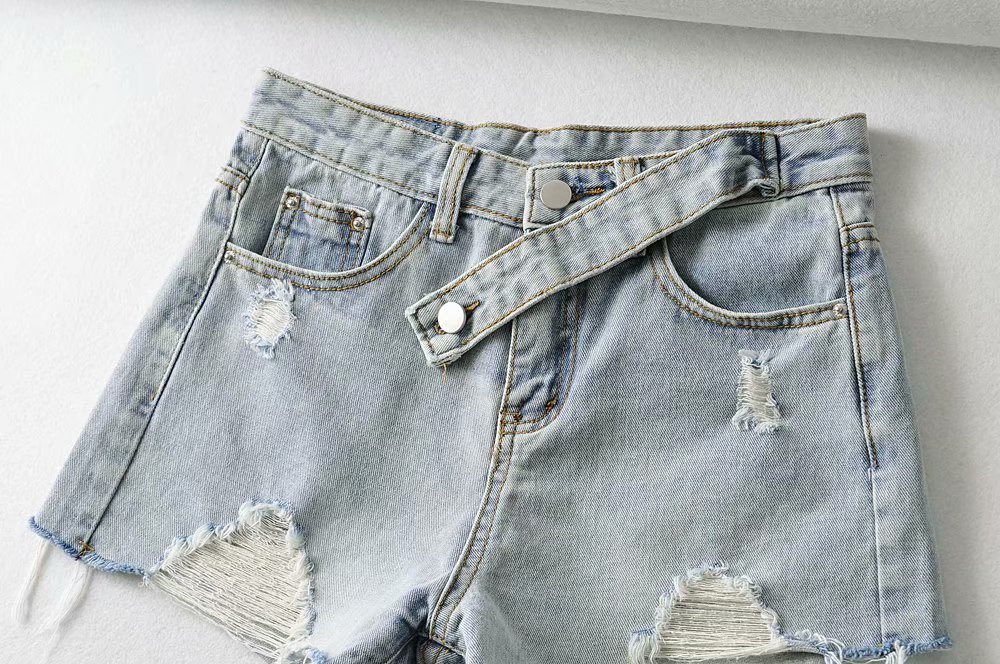 Loose Plus Size Denim Shorts NSAM54556