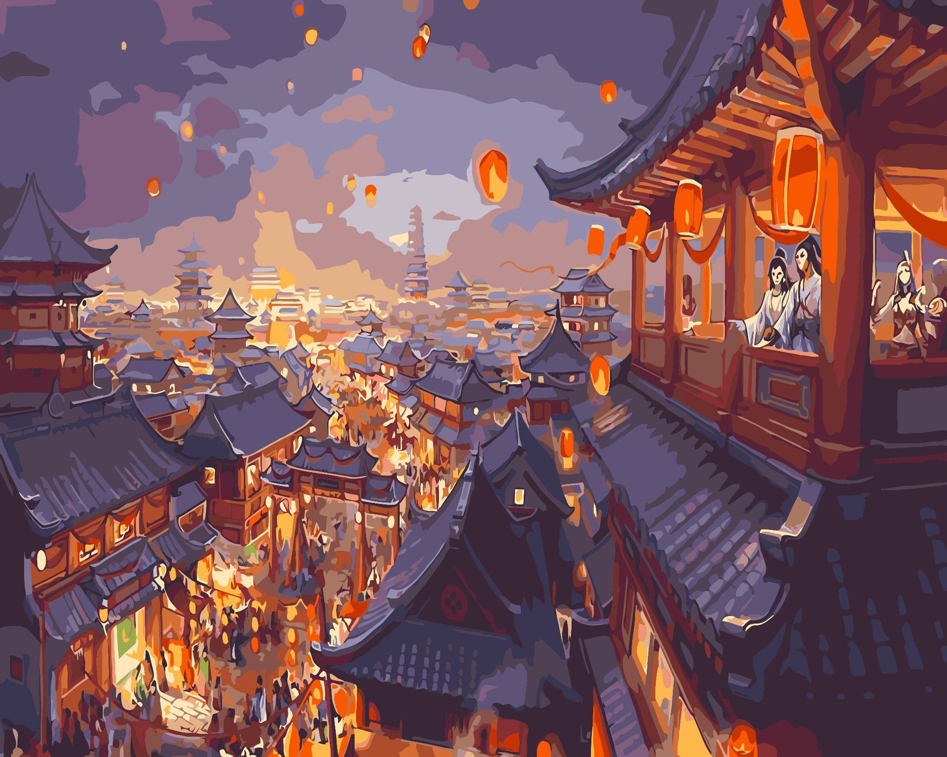 Seaside sueño pintura al óleo digital bricolaje fábrica al por mayor puesto transfronterizo paisaje relleno de color pintado a mano dibujos animados pintura al óleo DIY