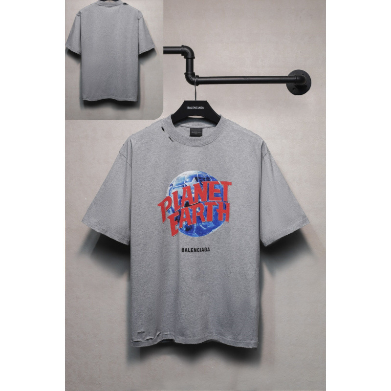 25ssクロスボーダー高品質タワーテーププリントレタードダメージ半袖Tシャツゆったり万能ワンピース卸売|undefined