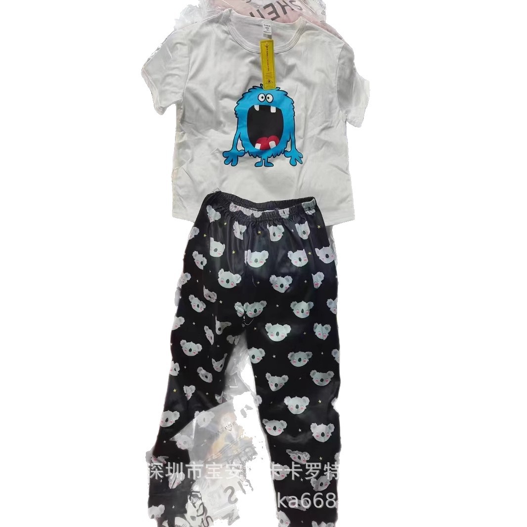 Comercio electrónico transfronterizo ropa infantil de verano shein final productos claros ropa infantil set de algodón suministro de fábrica