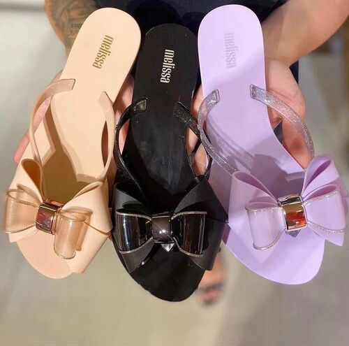 Melissa 2024 new women's sandals Melissa women's shoes flip-flops outer wear summer bow beach shoes for women