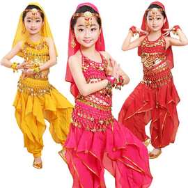 六一儿童肚皮舞演出服 少儿女童印度舞服装 天竺少女新疆舞表演服
