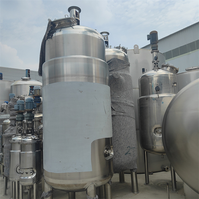 转让二手不锈钢发酵罐  化工真空发酵设备 不锈钢双层立式密封罐