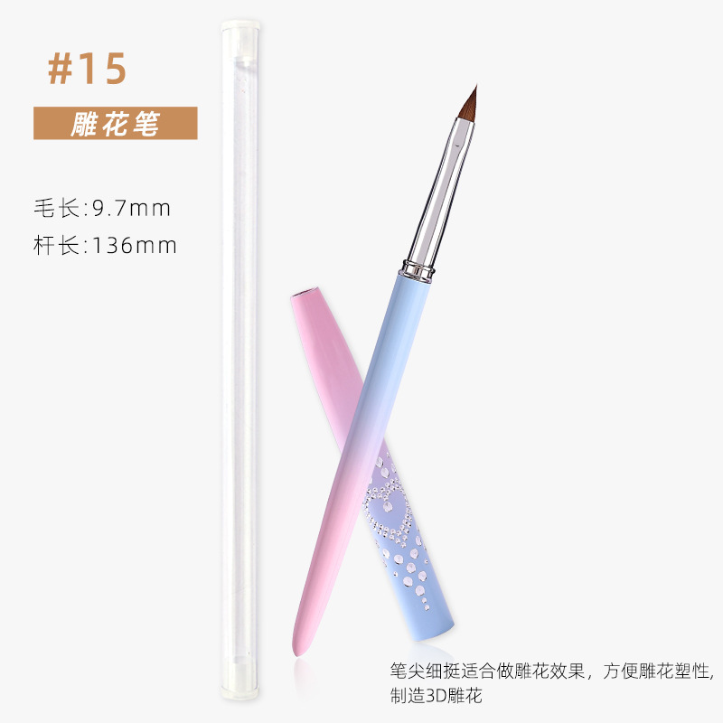 源工場の新型ネイルペンセットは花の色絵を描いて線を引いてぼかします。|undefined
