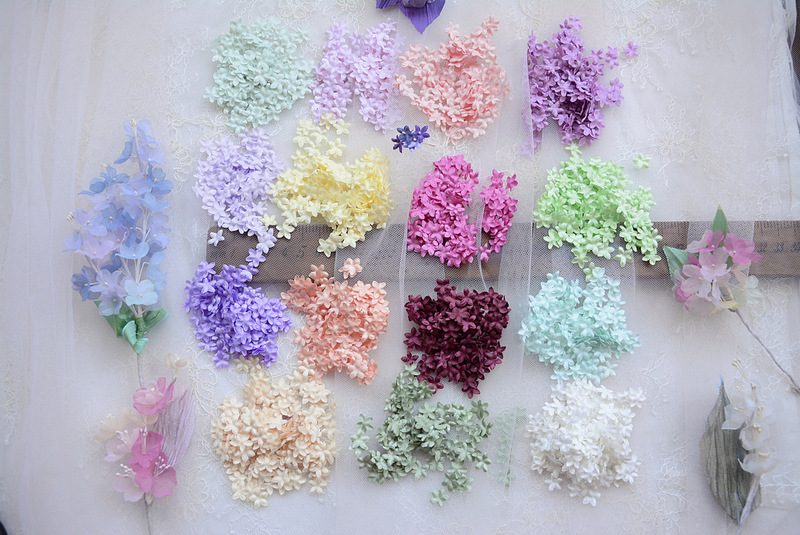 B7 Baby Clothing Mini Satin Petal Barbie Three-Dimensional Flower Piece Pleated Flower Handmade Headdress Accessories