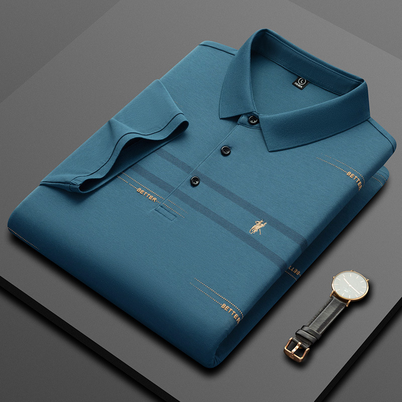 Herren Poloshirt Aus Seide Und Baumwolle Für Den Sommer_voghion.com