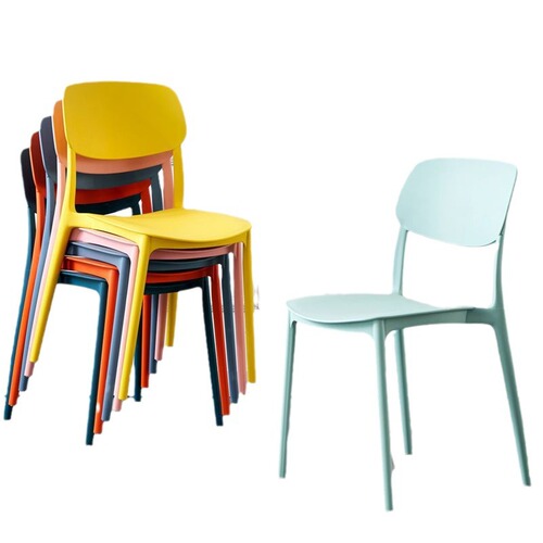 Plastic chair simple back chair milk tea shop horn Nordic modern desk home restaurant European style conference room